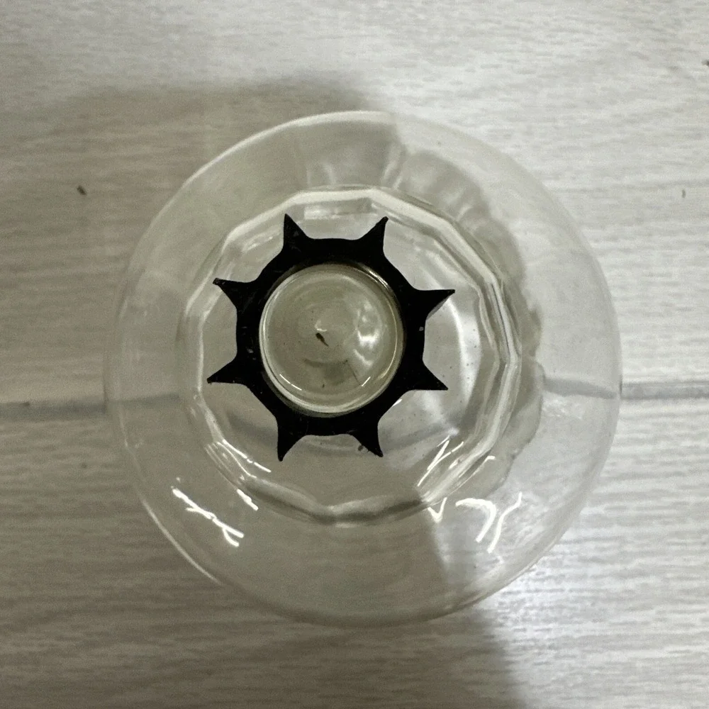 Large Clear Glass Pegged Votive 5x4